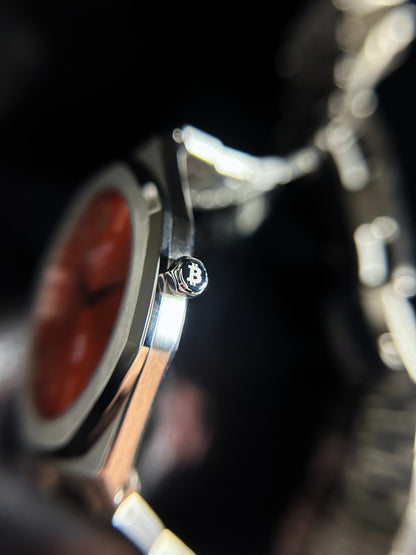 Sathoshi Chronoshift Bitcoin Watch, B Close up